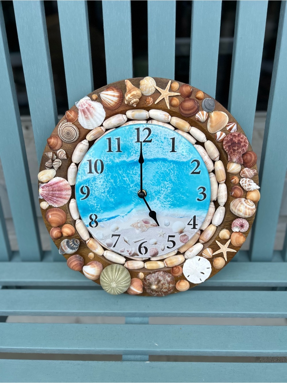Coastal Seashell Wall Clock - It’s 5 O’clock Somewhere